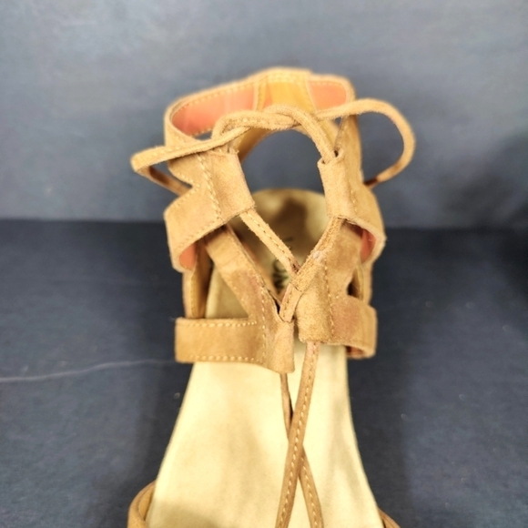 Vionic Tansy Wedge Espadrille Agave Brown Leather Strappy Sandal Women's Size 7 - Picture 5 of 11